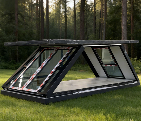 Casa contenedor plegable tipo Z