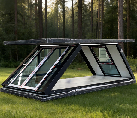 Casa contenedor plegable tipo Z